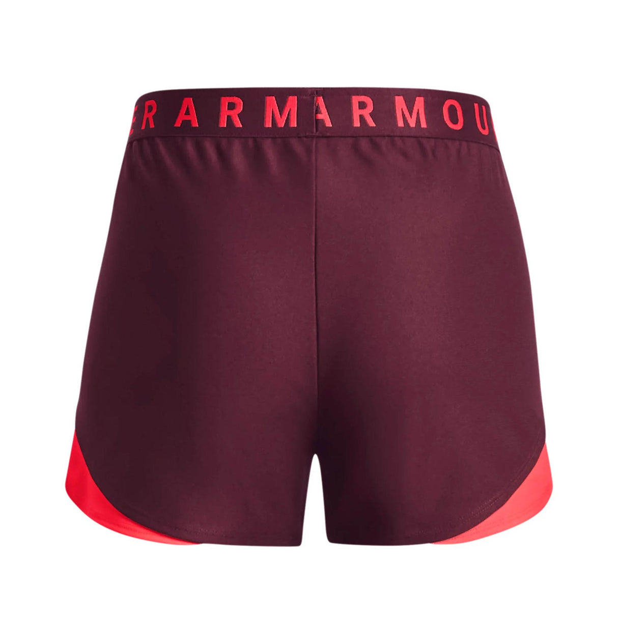UA Womens Play Up Shorts 3.0 Maroon