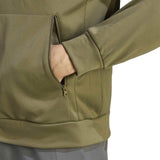 adidas Mens TR ES FZ Hooded Jacket Green