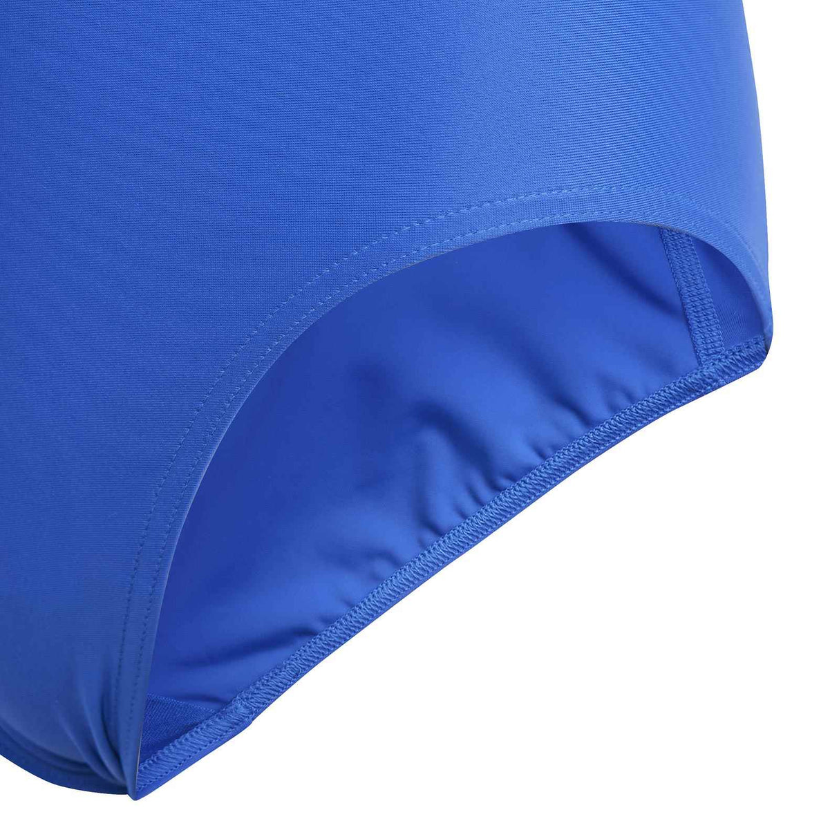 adidas Girls 3 Bars Solid Swimsuit Blue