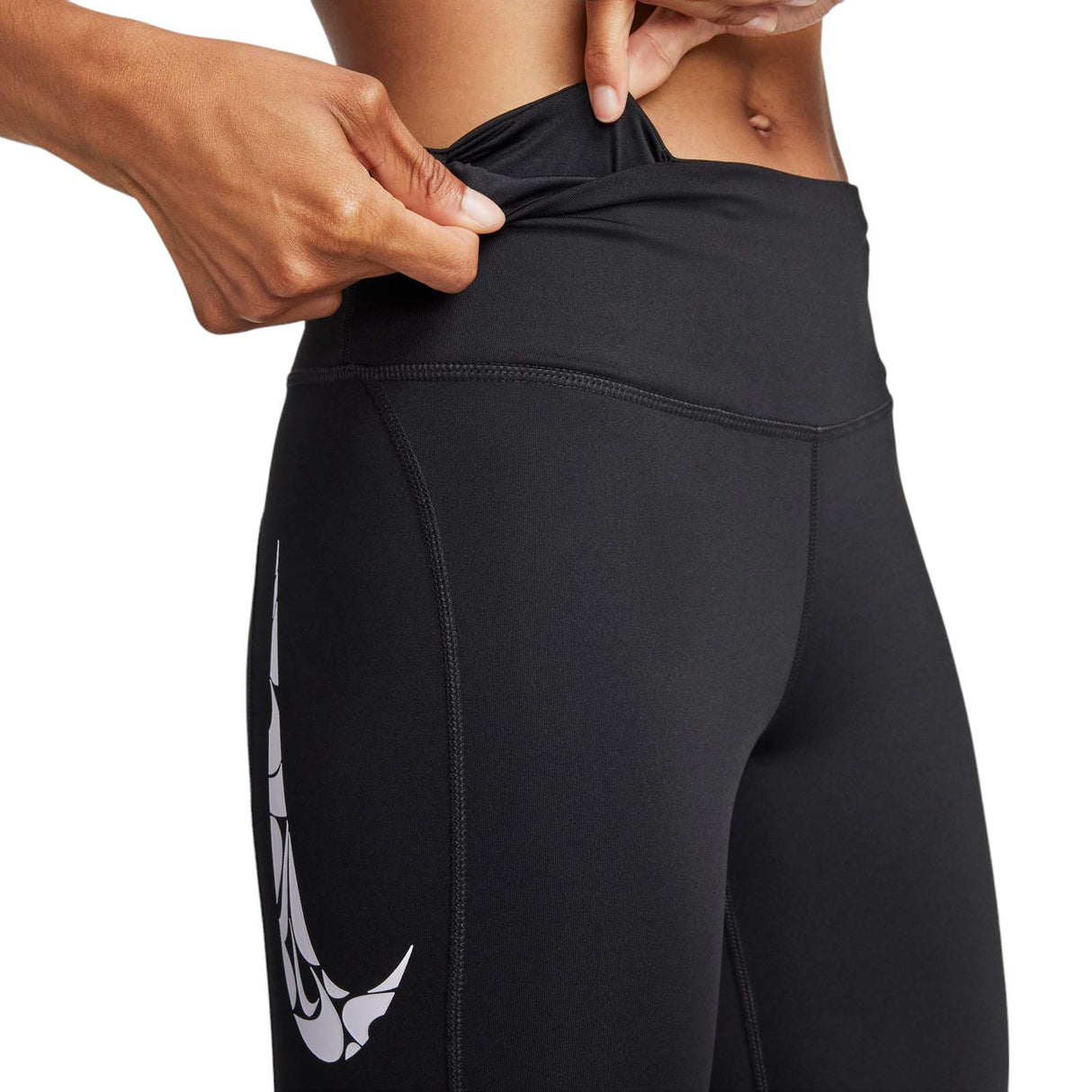 Nike Wmns FST SW HBR DF MR 7/8 Tight Blk