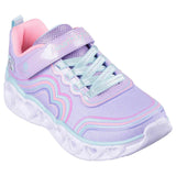 Skechers Heart Lights Retro Girls Purple