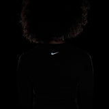 Nike One Fitted LS NVTY Womens Top Black