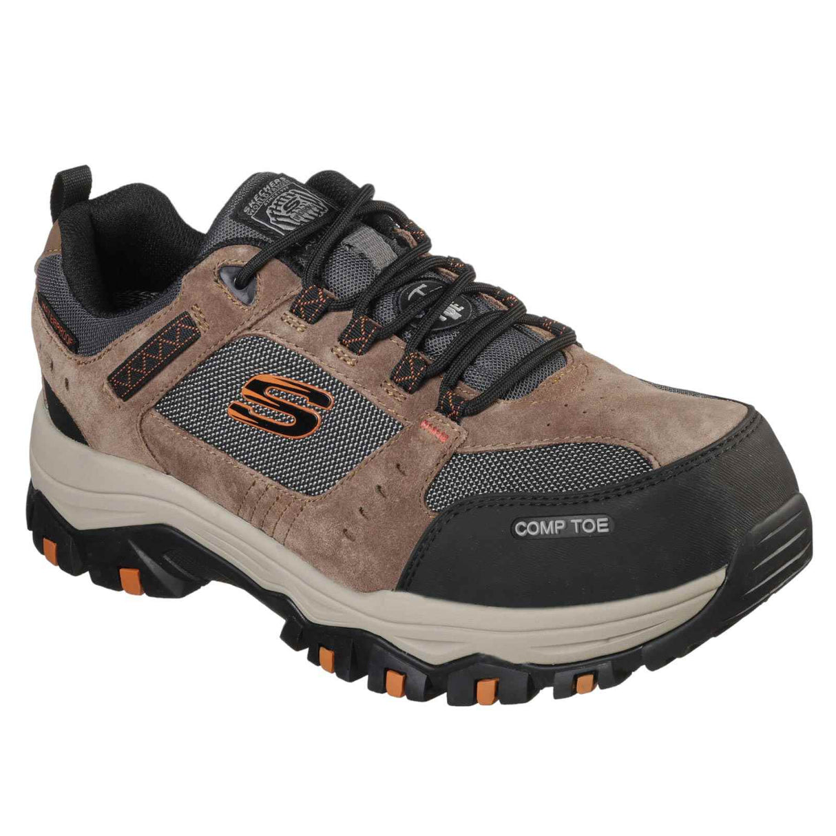 Skechers Mens Work Greetah Comp Toe Brwn