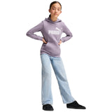 Puma Ess Logo Girls FL Hoodie Purple