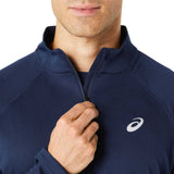 ASICS MENS ICON LS 1/2 ZIP NAVY