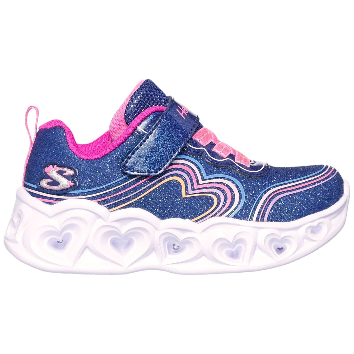 Skechers Girls Heart Light Retro Navy