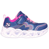 Skechers Girls Heart Light Retro Navy