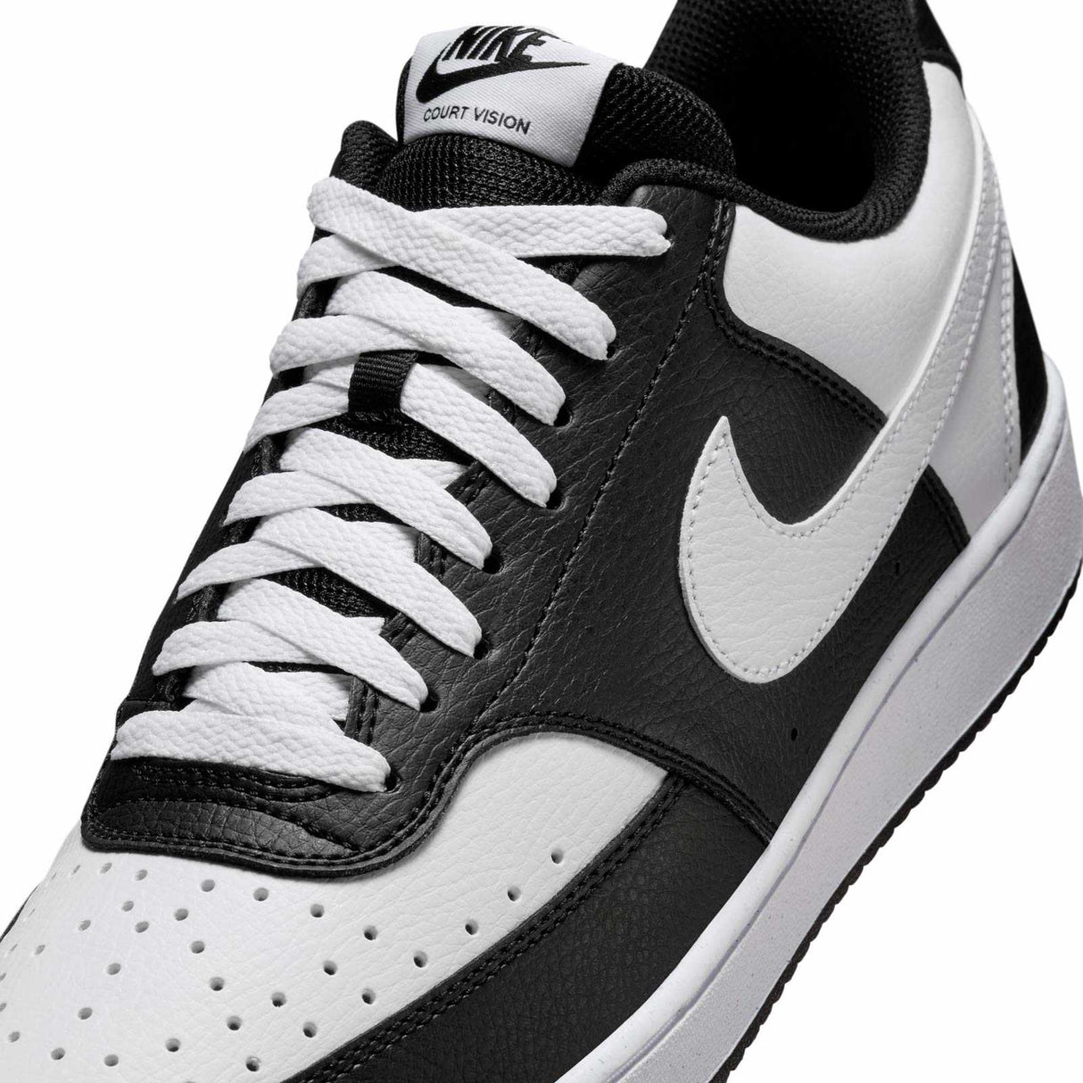 Nike Mens Court Vision Low Black White