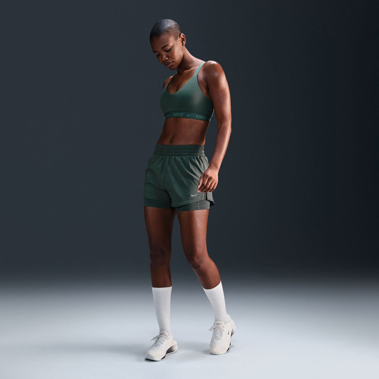 Nike DF Indy Med Womens Bra Green