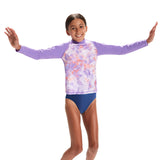 SPEEDO LS PRT PNL RASH TOP JF PRL/ORNG