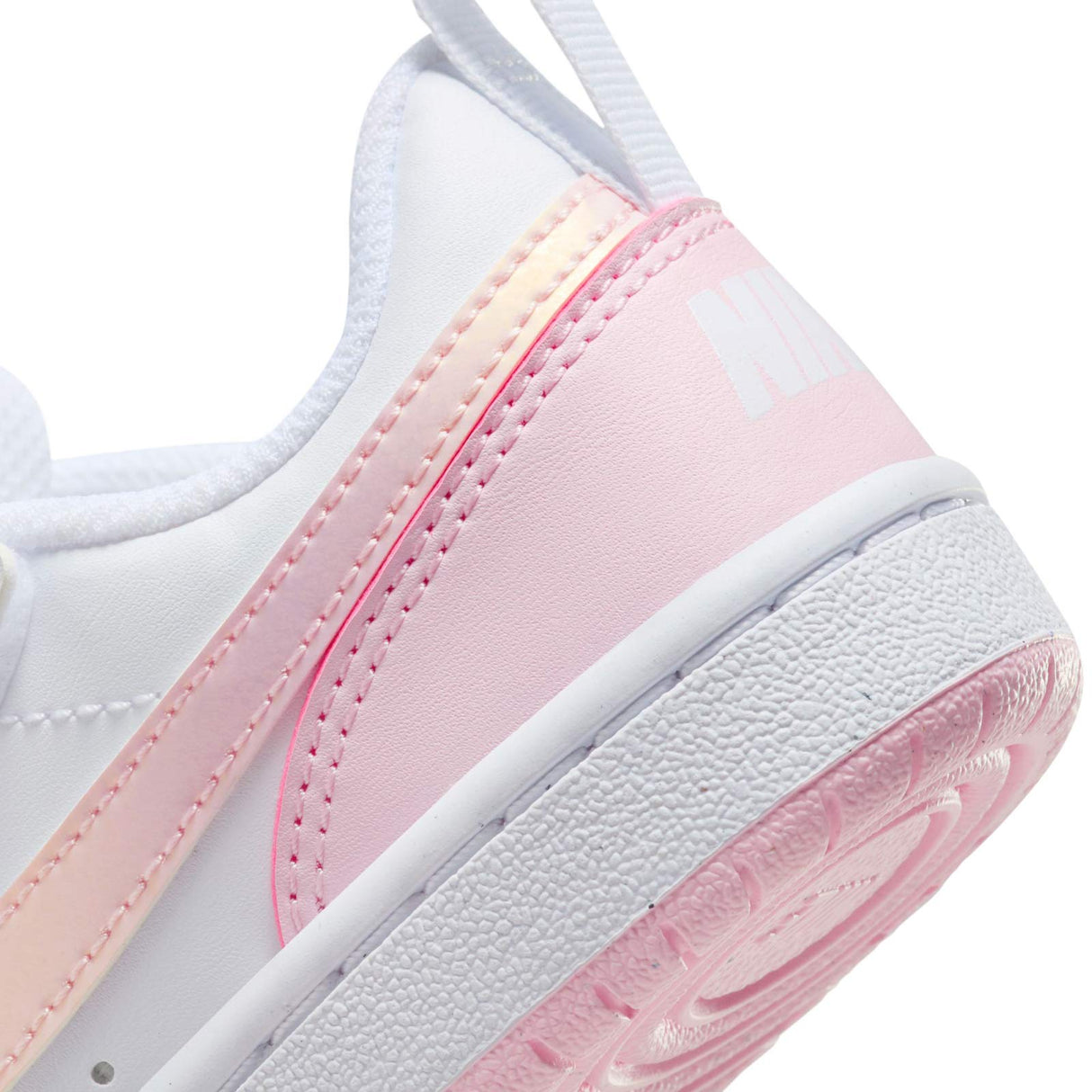 Nike Court Borough Jnr Girls White/Pink
