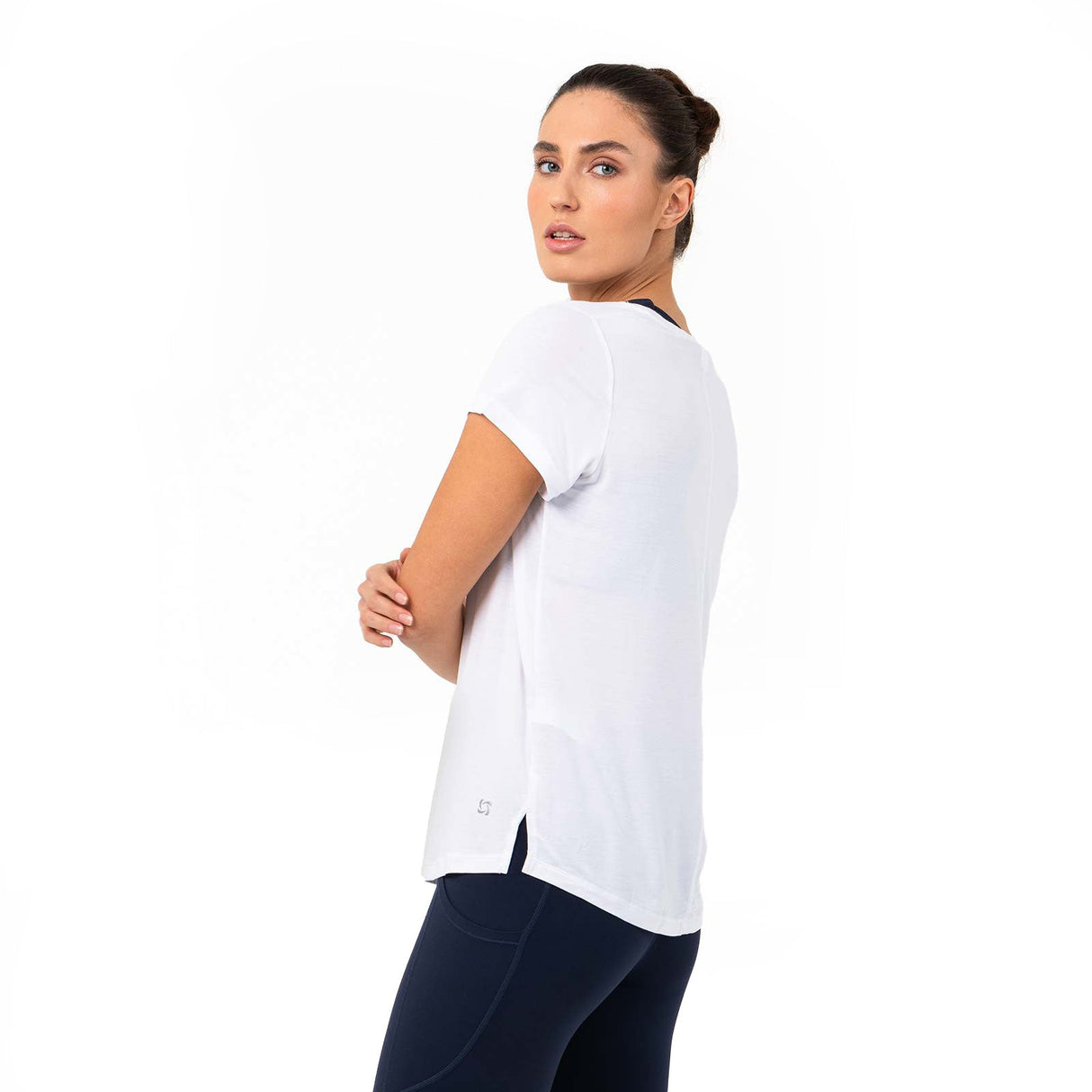 Bodylogic JS Trust Scoop Neck SS Tee Wh