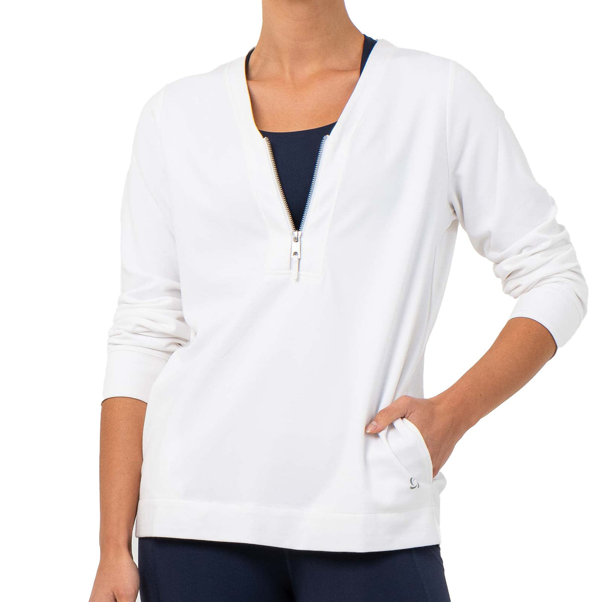 Bodylogic JS Freedom QZ Sweatshirt Wht