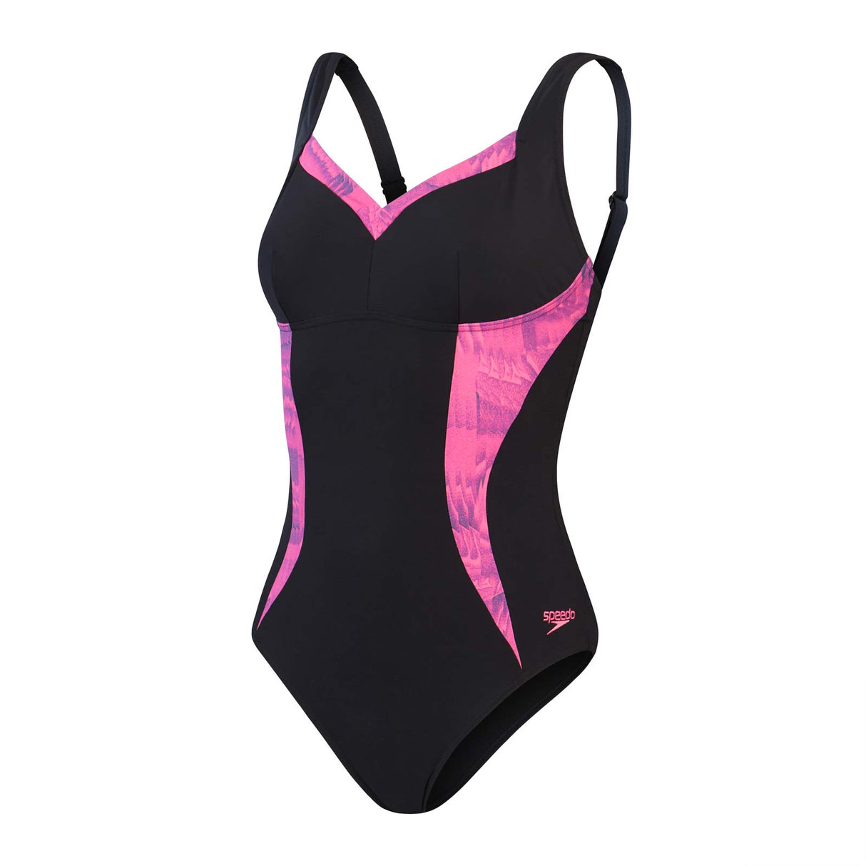 Speedo W Shape Prntd LunaElustre 1PC Blk