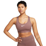 Nike Wmns Swoosh Med Sup Bra Brown