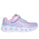 Skechers Heart Lights Retro Girls Purple