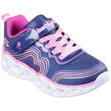 Skechers Girls Heart Lights Retro Nvy
