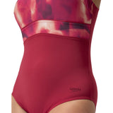 Speedo Wmn Shaping Contour Prt Suit Red