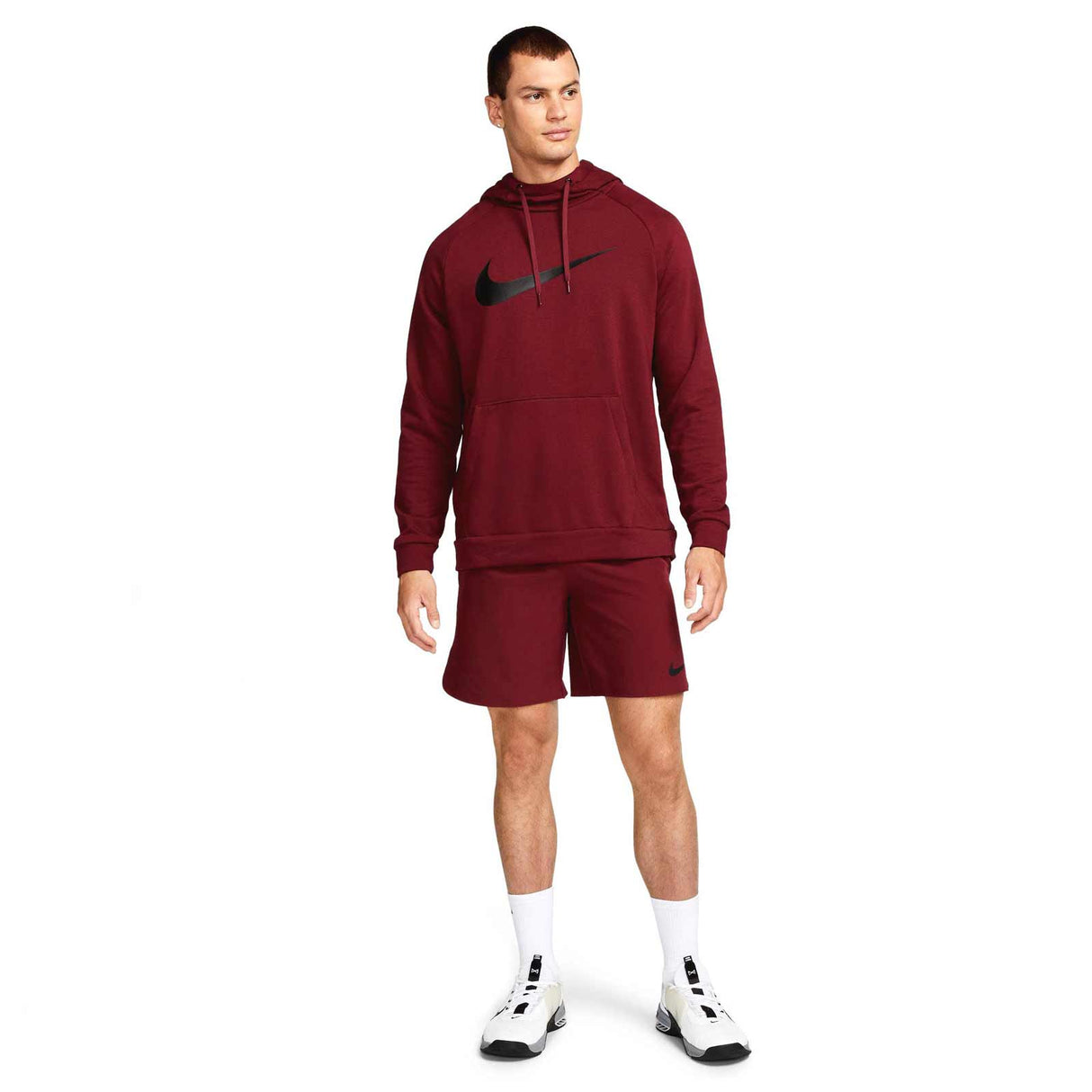 Nike Mens Dri-Fit Swoosh PO Hoodie Red