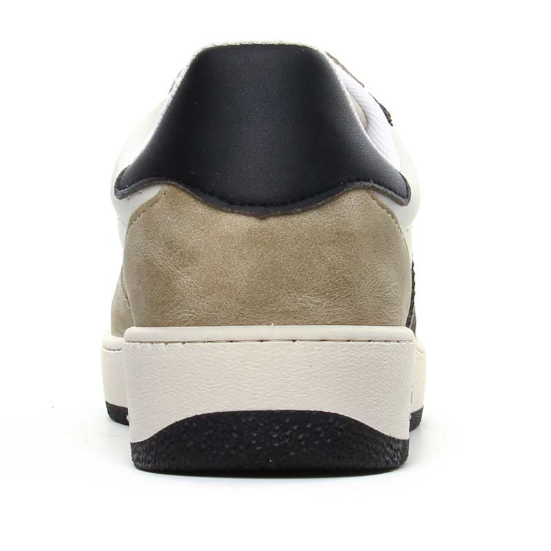 VICTORIA FAUX LTHER SNKER UNI WHT/BRWN/B