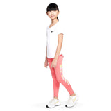 Nike Girls DF One Logo Print Tight  Pnk
