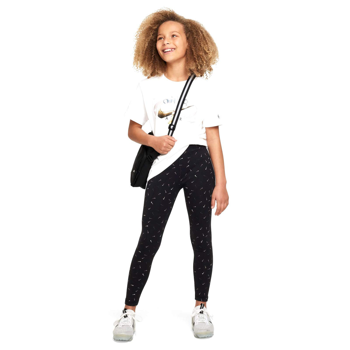 Nike Girls NSW MR Logo Print Tight Black