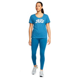 Nike Womens DF Nike Script Tee Blue