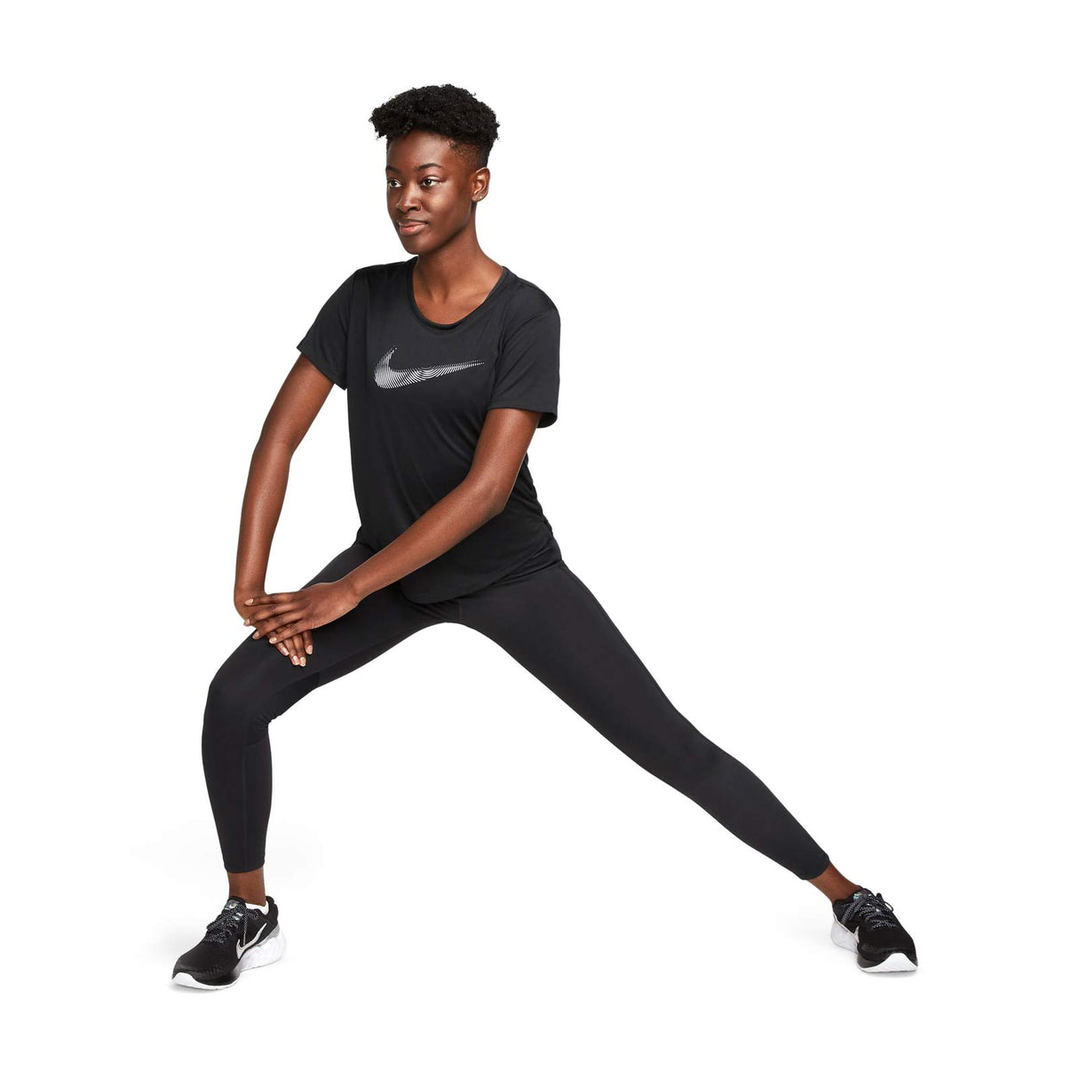 Nike Wmns NK DF Swoosh HBR SS Top Black