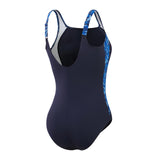 Speedo W Shape LunaLustre Prntd 1PC Blue