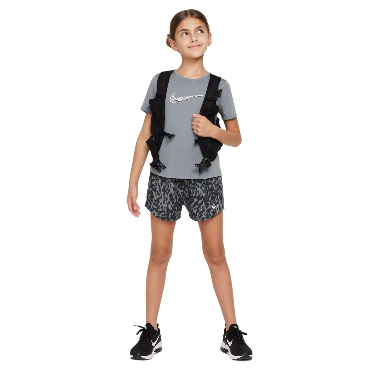 NIKE GIRLS ONE SS TOP GX VNR GREY