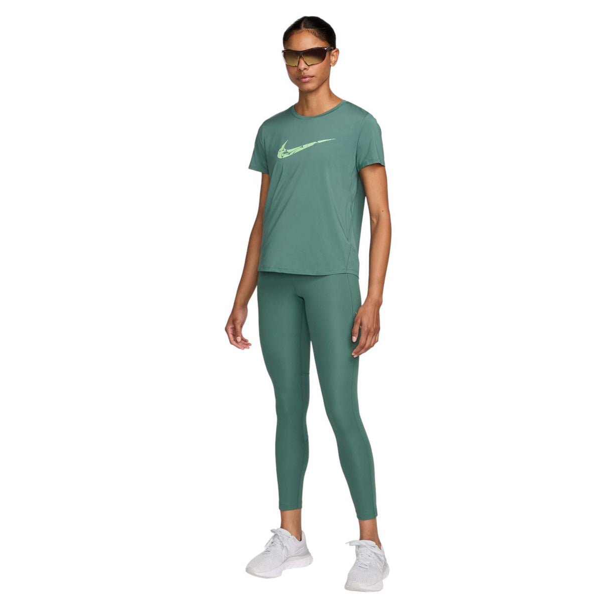Nike One Wmns SWSH HBR DF SS Top Green