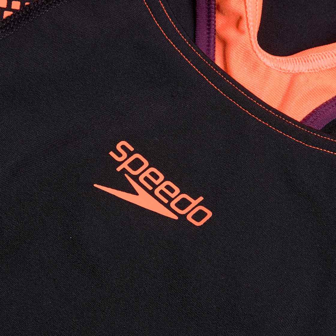 Speedo Womens Placement Laneback Black