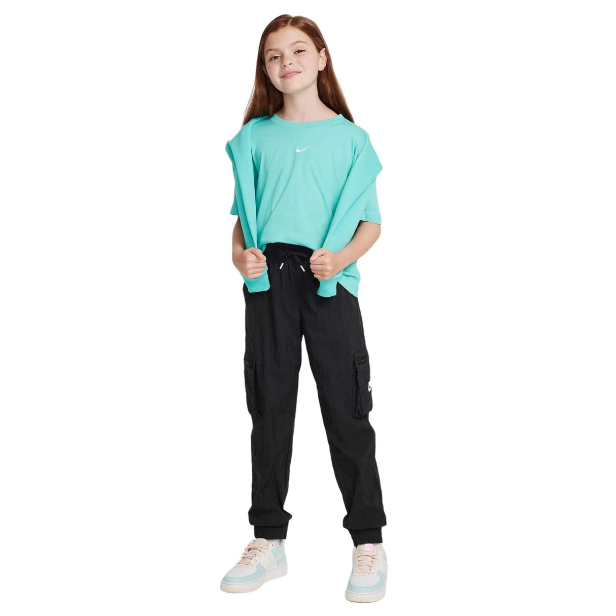 NIKE GIRLS TEE BOXY ESSNTL LBR Green