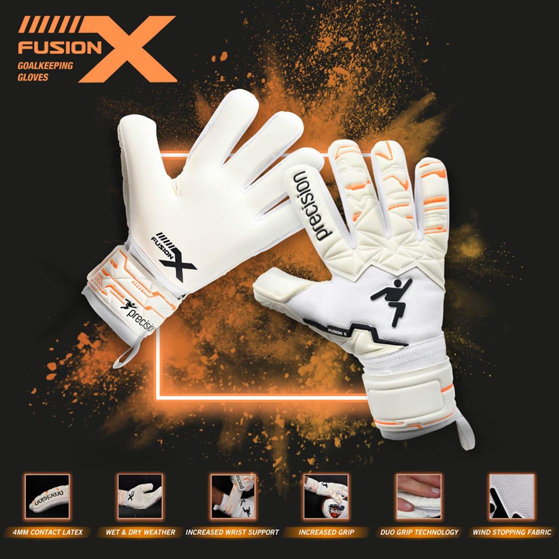 Precision Fusion X Neg Con GK Gloves Wht