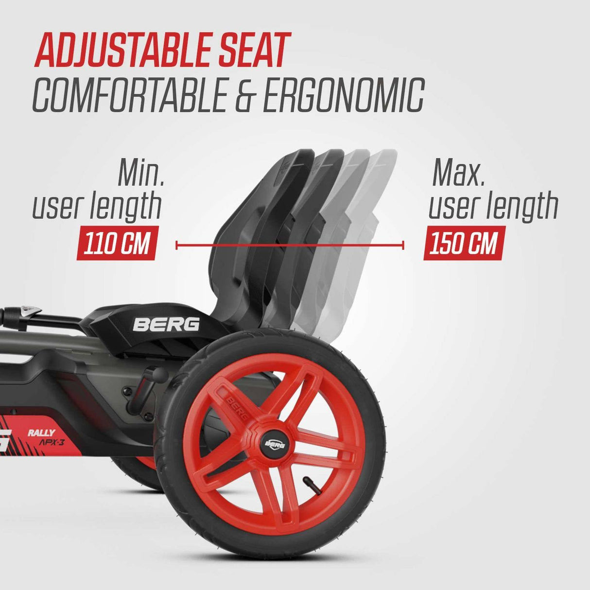 BERG Rally APX Red 3 Gears Go-Kart