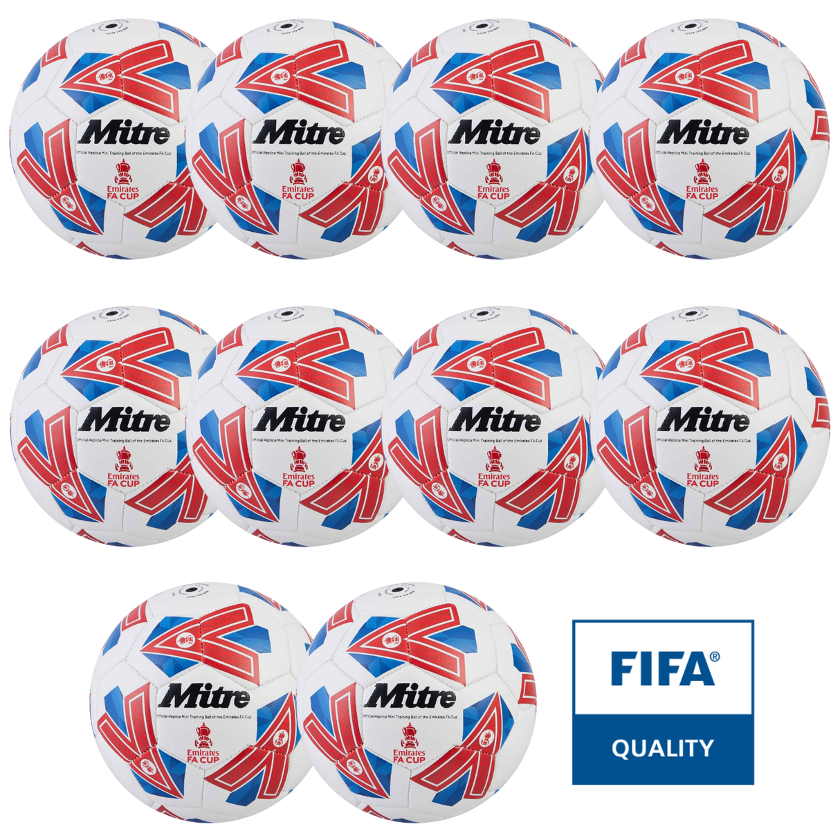 Mitre FA Cup 2023/24 Mini Football x 10