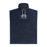 Animal Mens Jacob Towelling Organic Poncho Dark Blue