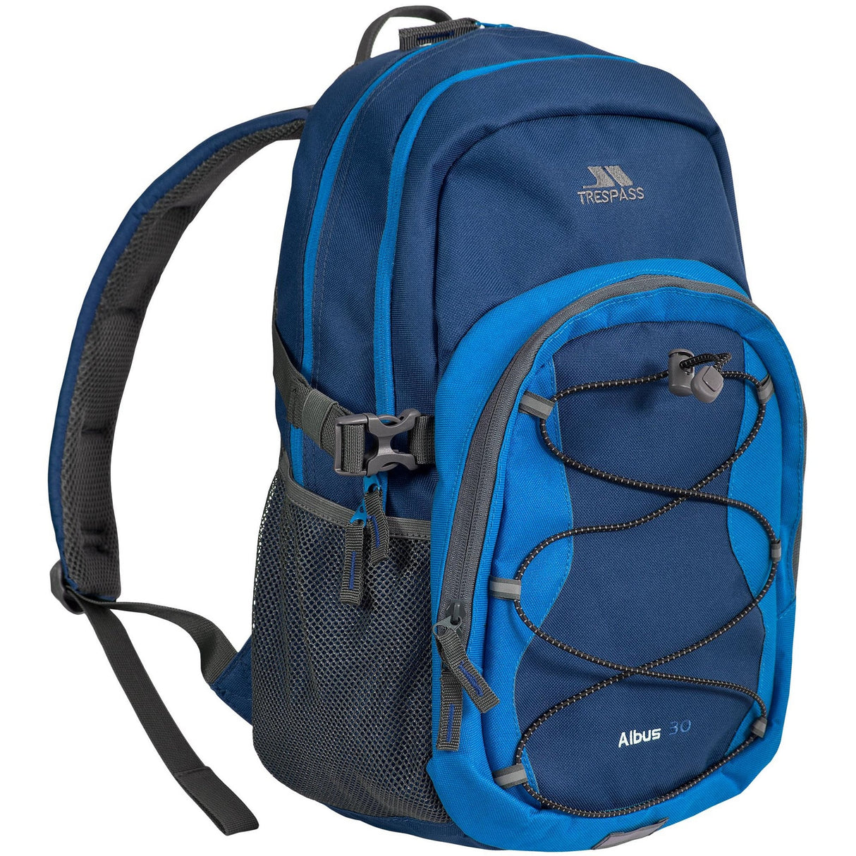 Trespass Albus 30 Litre Casual Rucksack/Backpack Navy/Electric Blue
