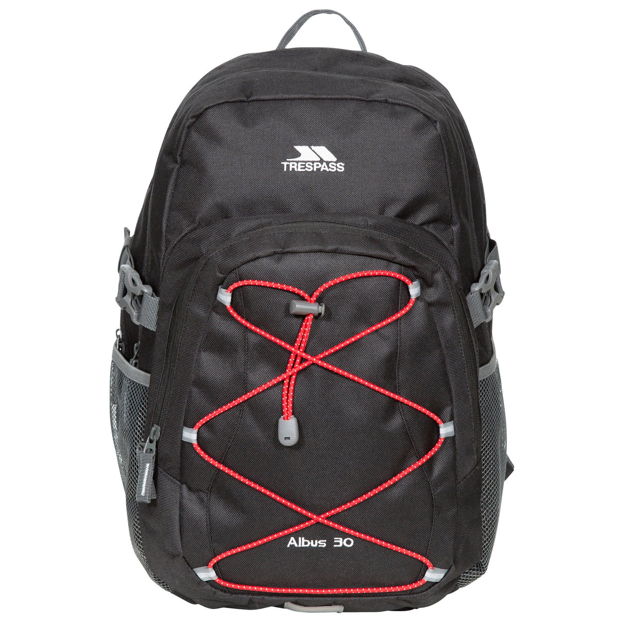 Trespass Albus 30 Litre Casual Rucksack/Backpack Black/Red